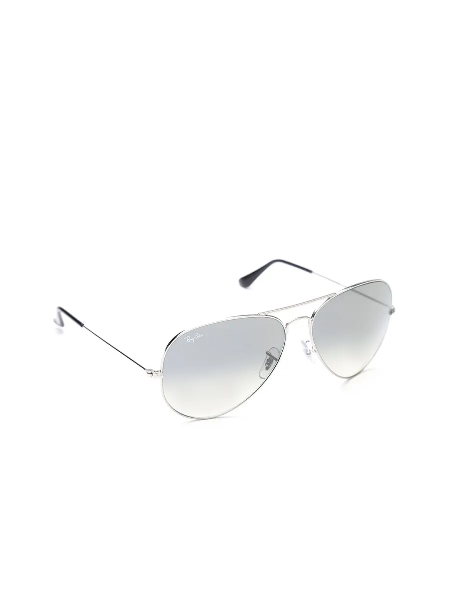 Silver Grey Aviator Sunglasses