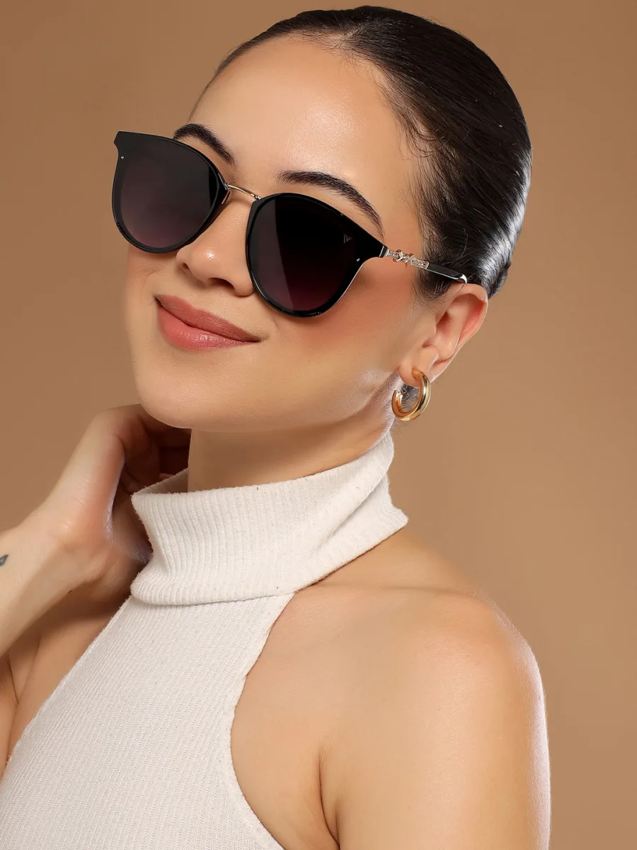 Black Gradient Cat-Eye Sunglasses