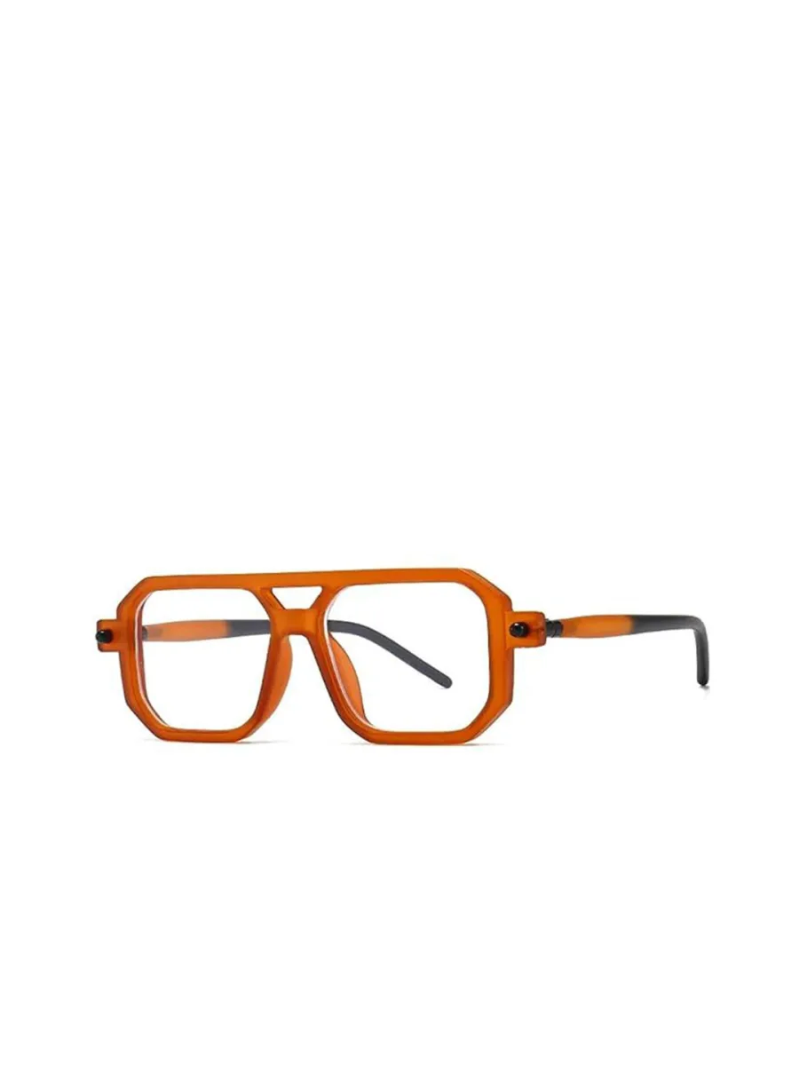 Orange Hexagonal Sunglasses