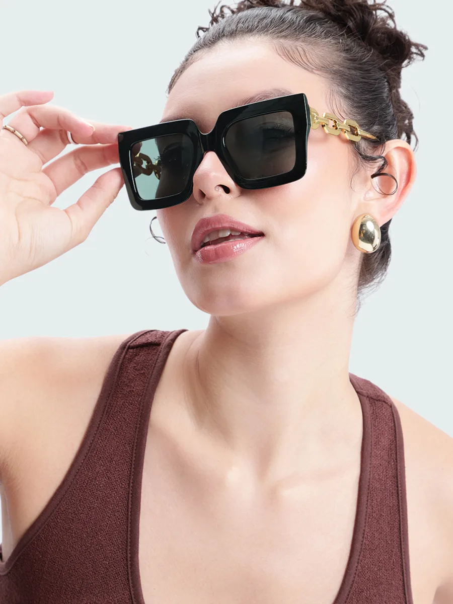 Black Oversized Square Sunglasses