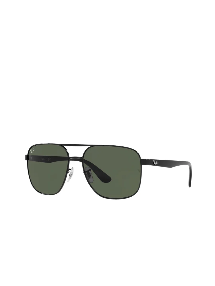 Black Square Aviator Sunglasses