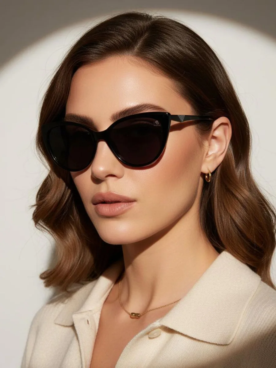 Black Cat-Eye Sunglasses
