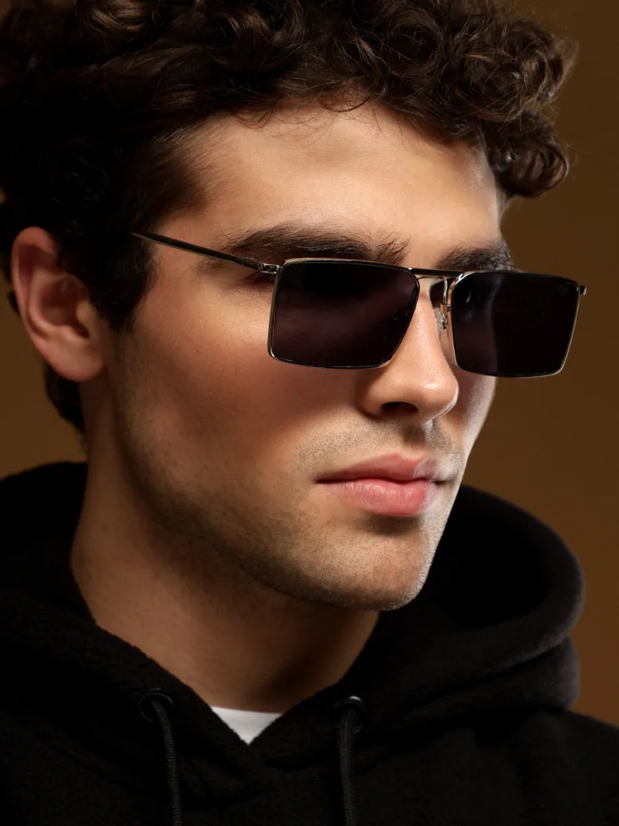 Black Square Navigator Sunglasses