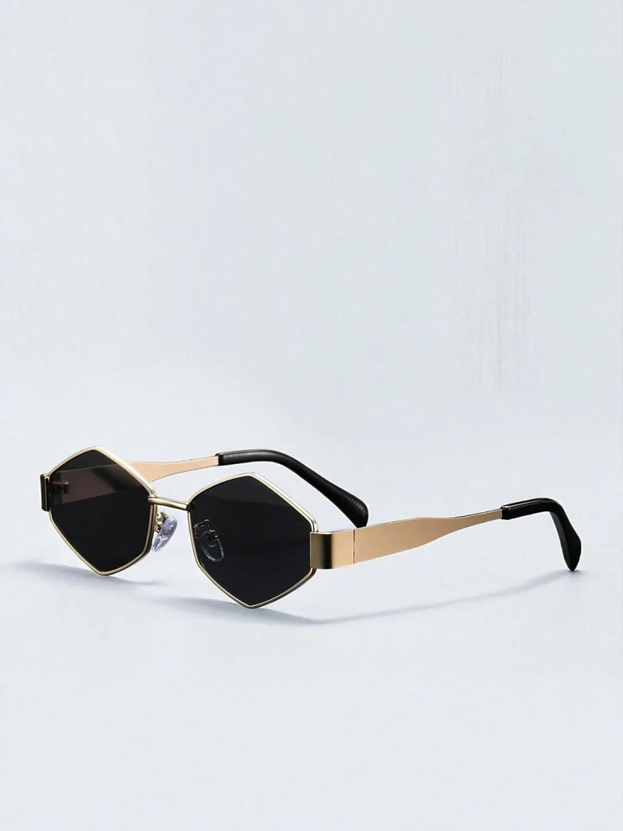 Gold Hexagonal Sunglasses