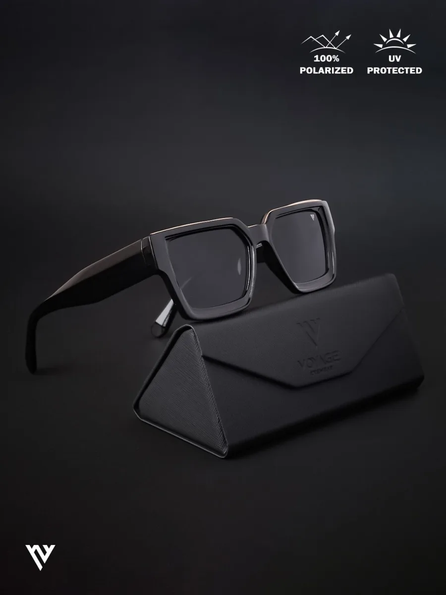 Black Oversized Square Sunglasses