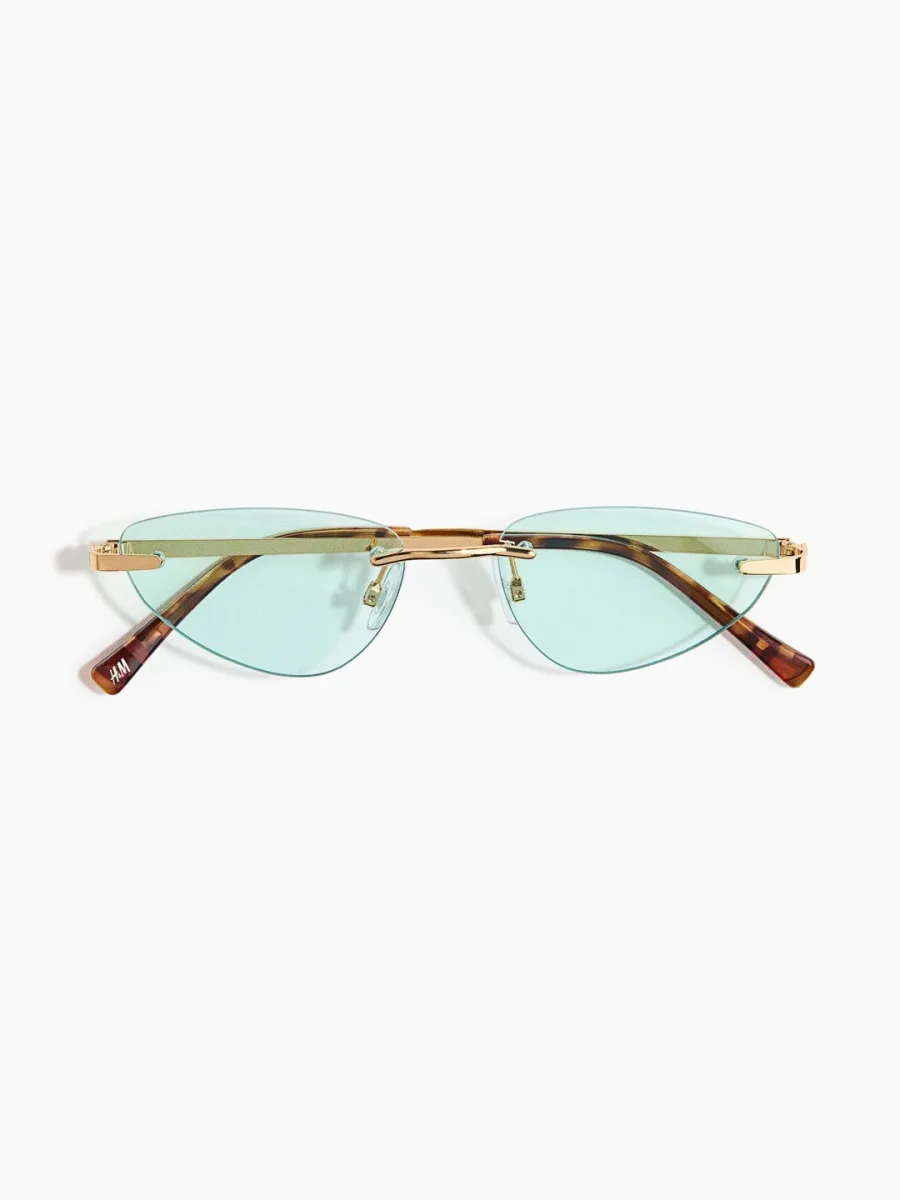 Green Cat-Eye Sunglasses