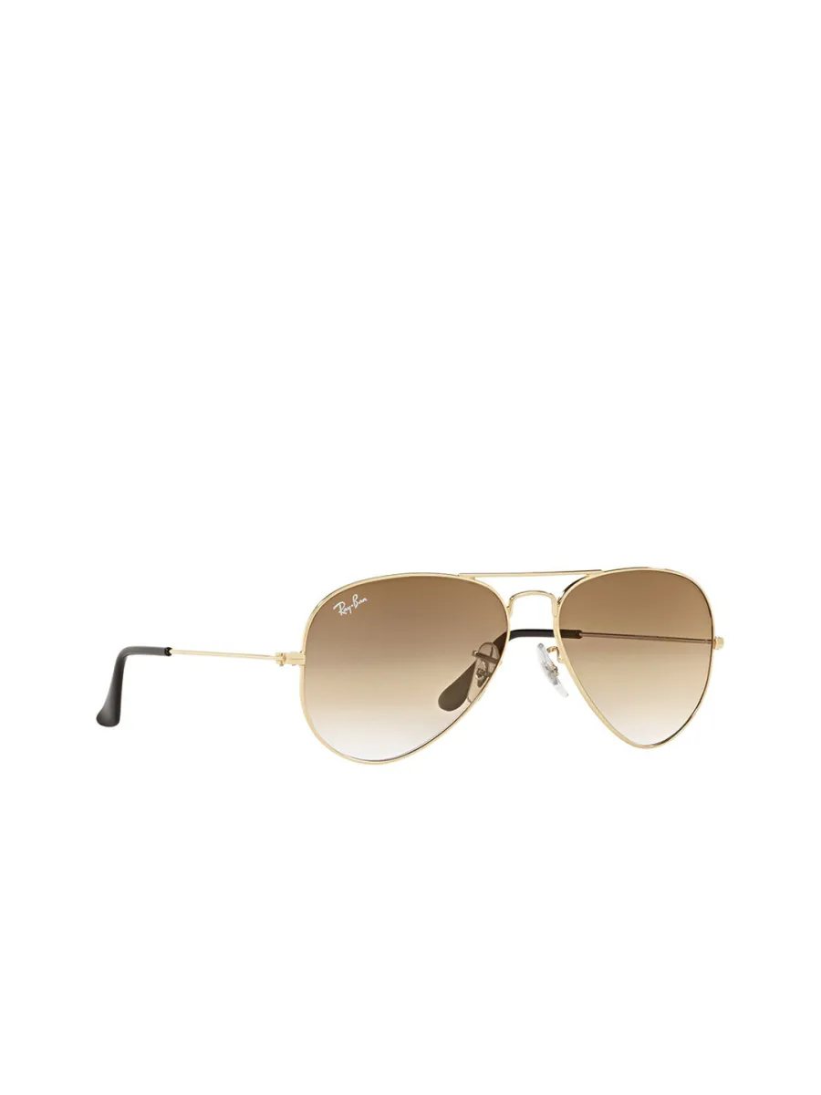 Gold Brown Gradient Aviator Sunglasses