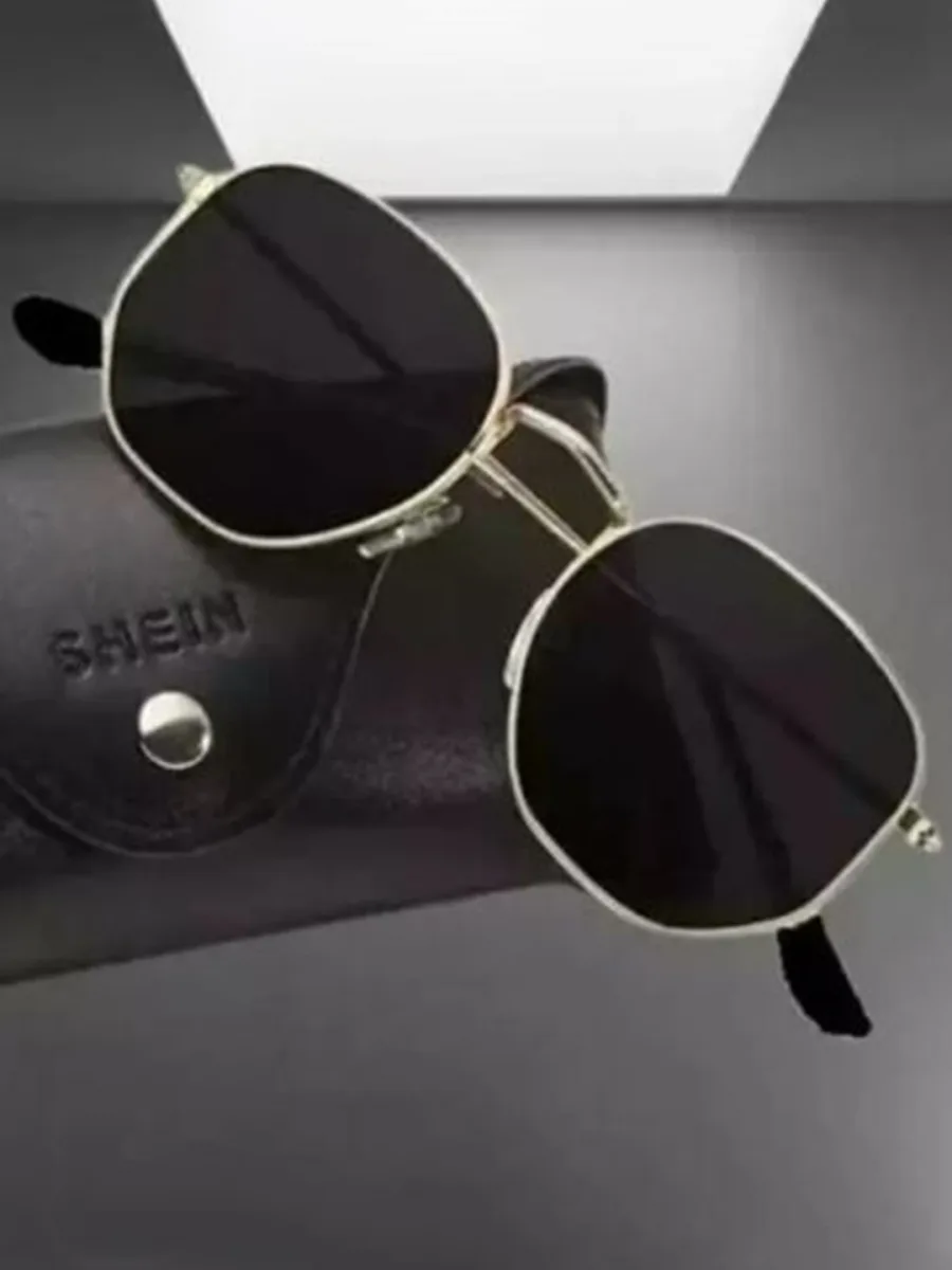 Gold Hexagonal Sunglasses
