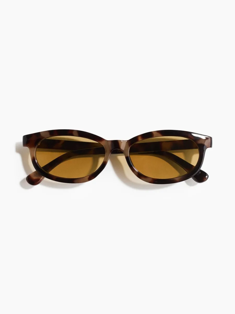 Brown Tortoise Oval Sunglasses