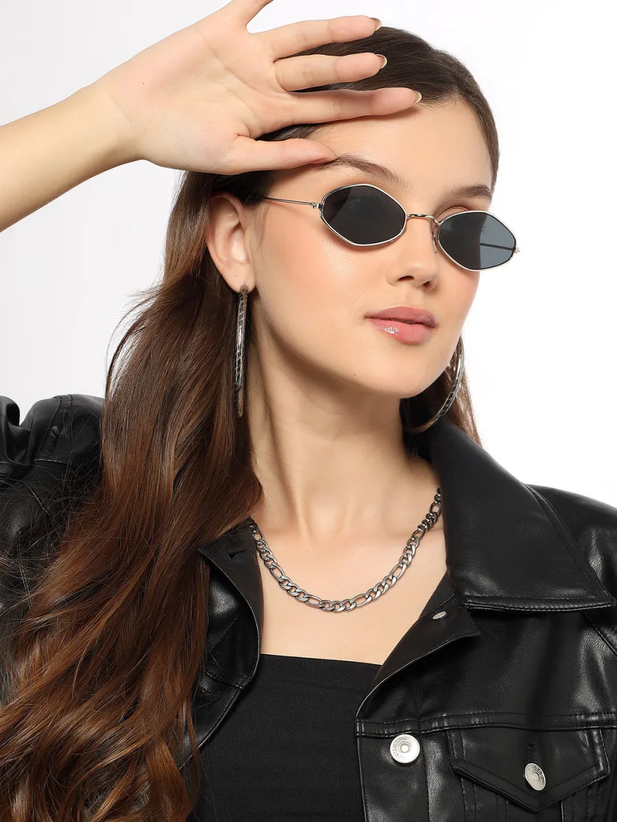 Silver Oval Sunglasses