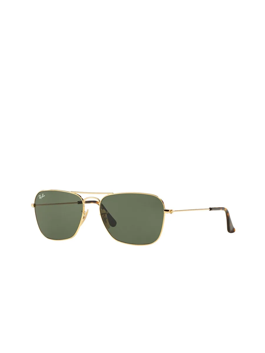 Gold Green Navigator Sunglasses