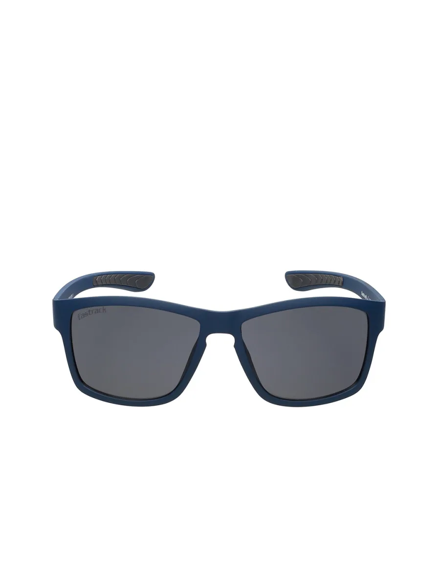 Navy Blue Sports Wrap Sunglasses