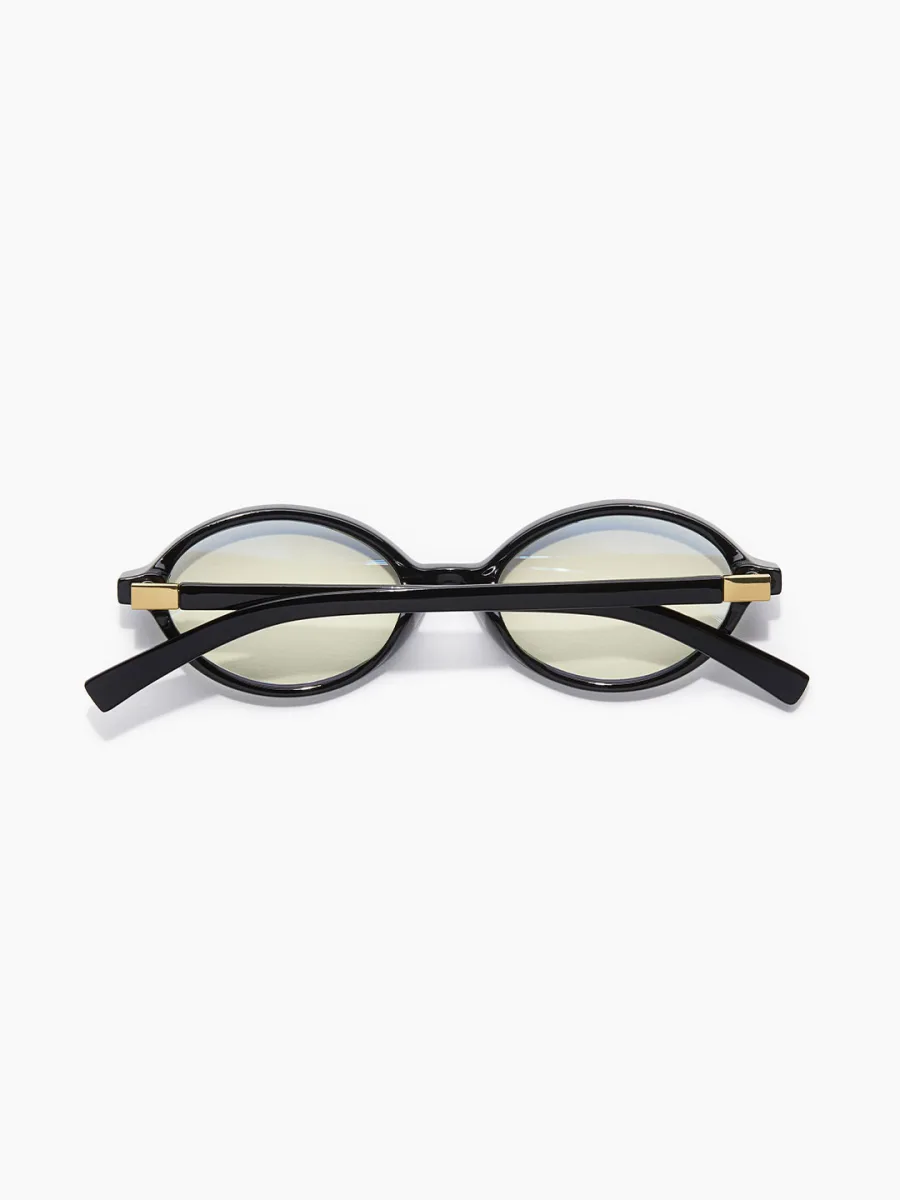 Black Round Tinted Sunglasses