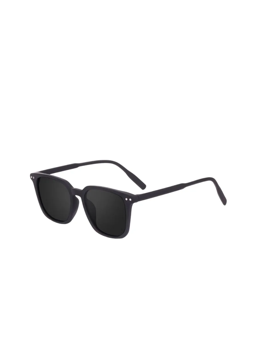 Black Matte Square Sunglasses