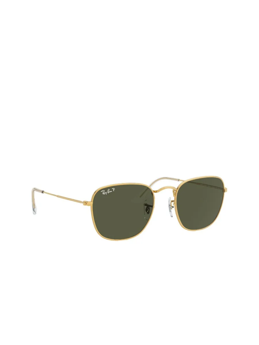 Gold Green Square Sunglasses