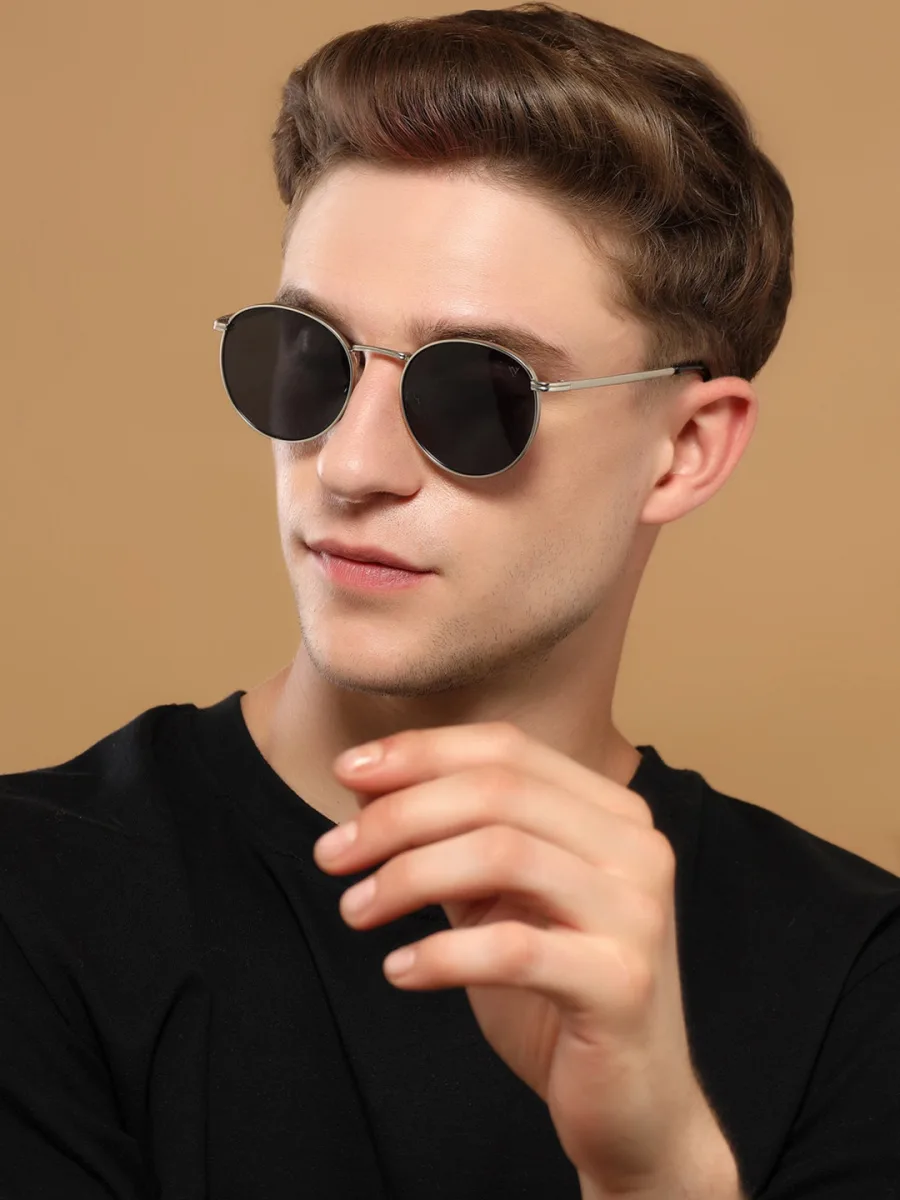 Silver Round Sunglasses