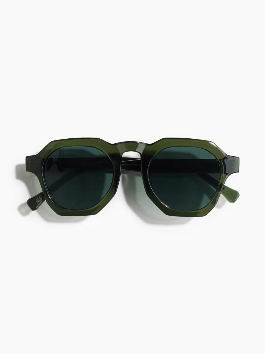 Green Hexagonal Sunglasses