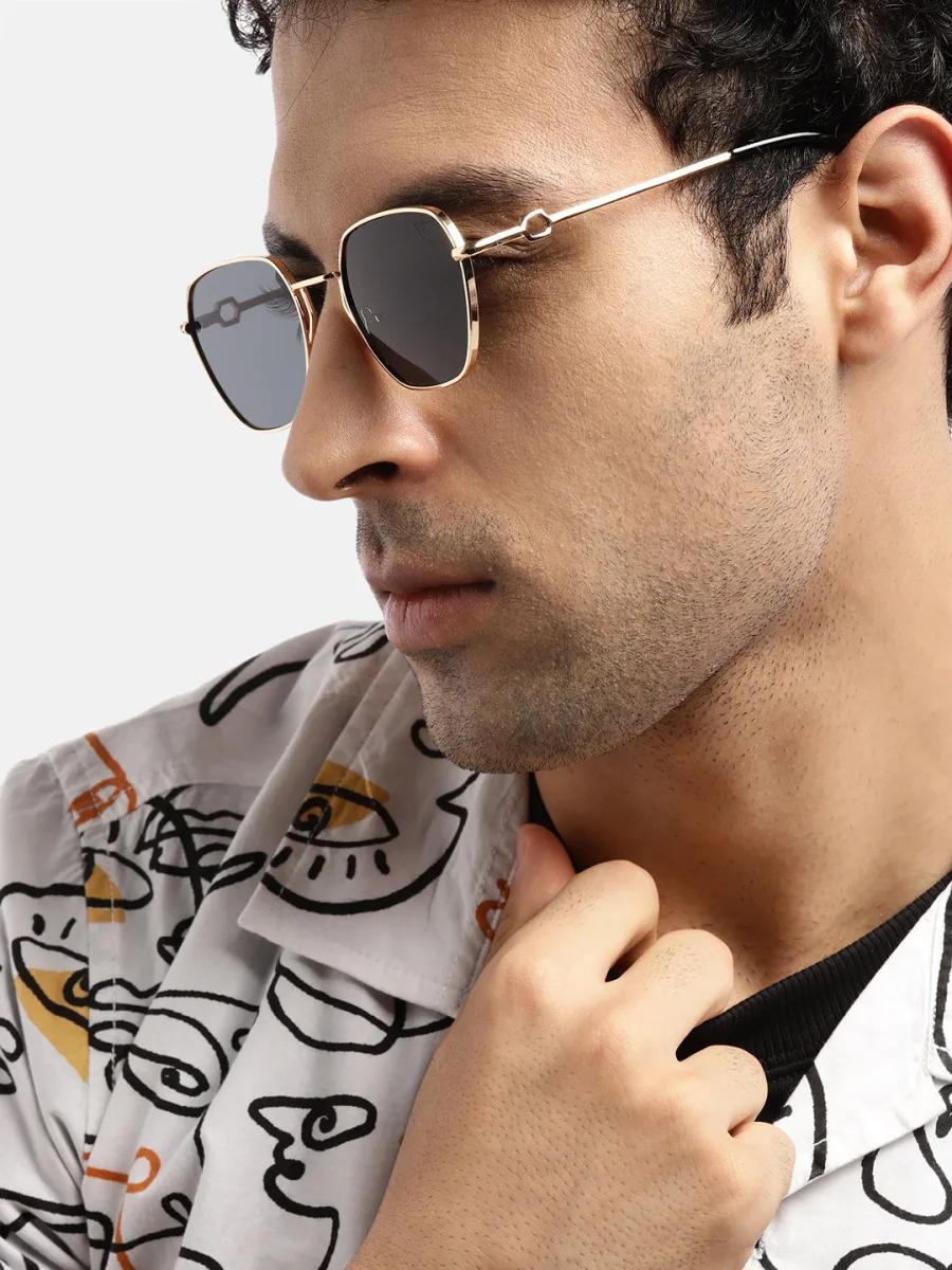 Gold Square Sunglasses