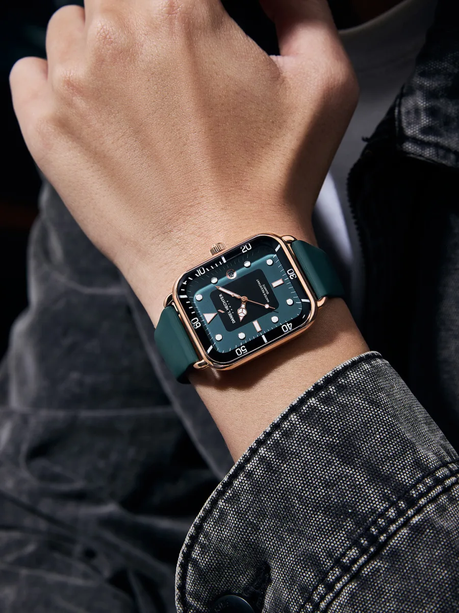 Green Silicone Analog Watch