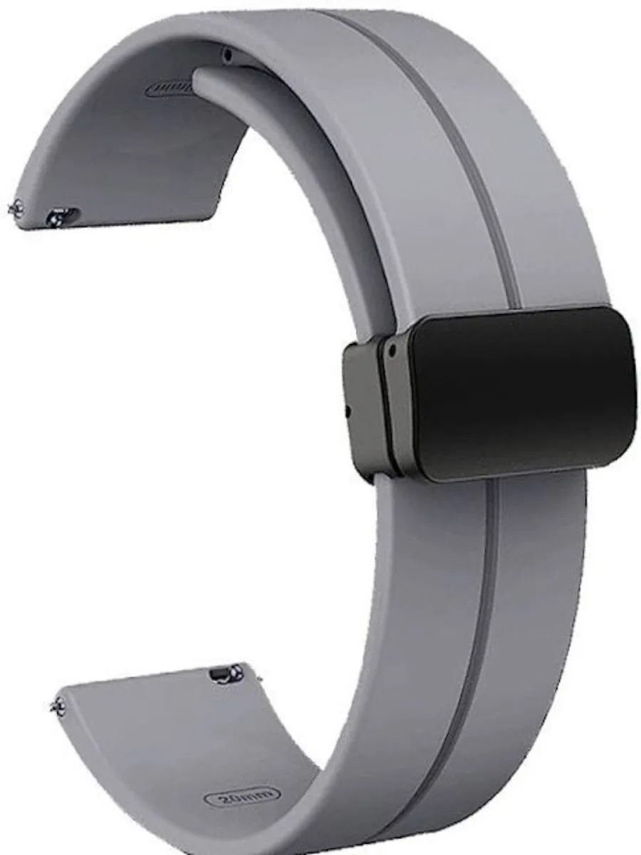 Grey Silicone Watch Strap