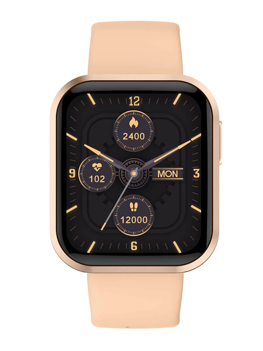 Rose Gold Silicone Smartwatch