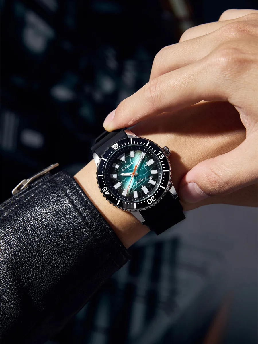 Black Silicone Analog Watch