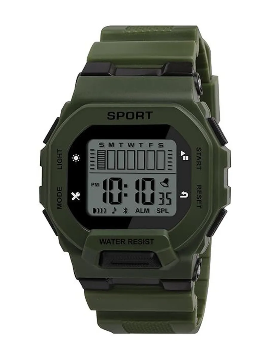 Green Silicone Digital Watch