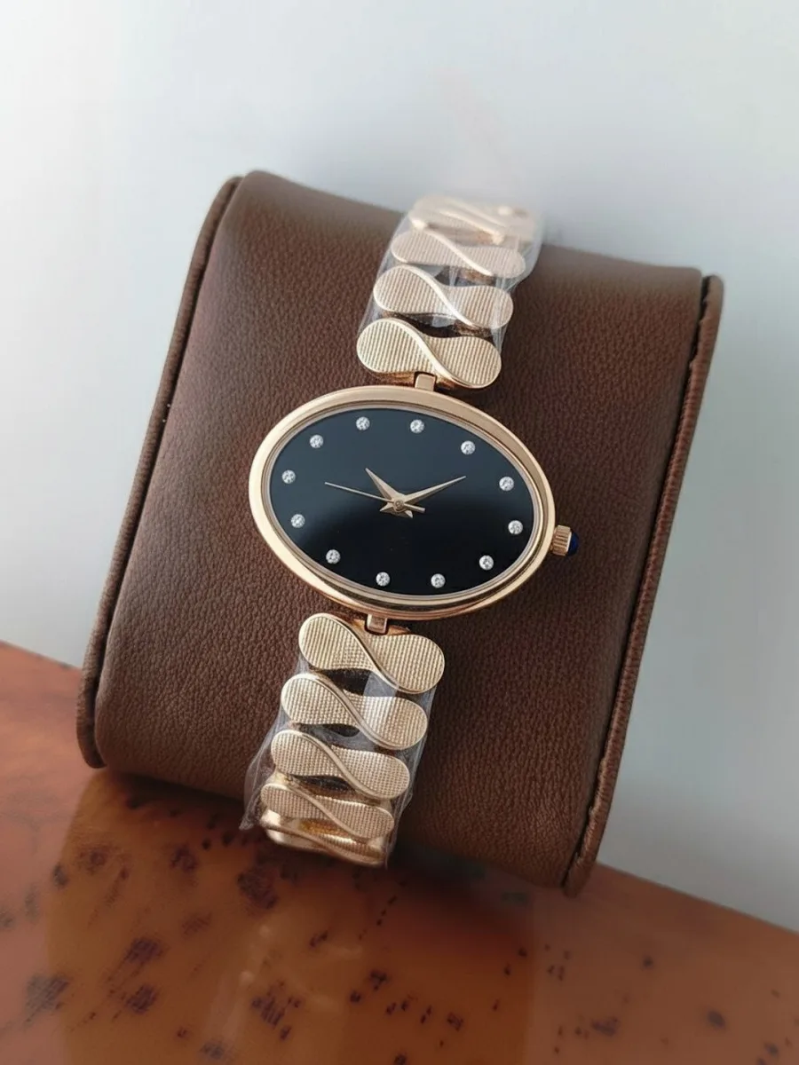 Rose Gold Oval Bracelet Watch