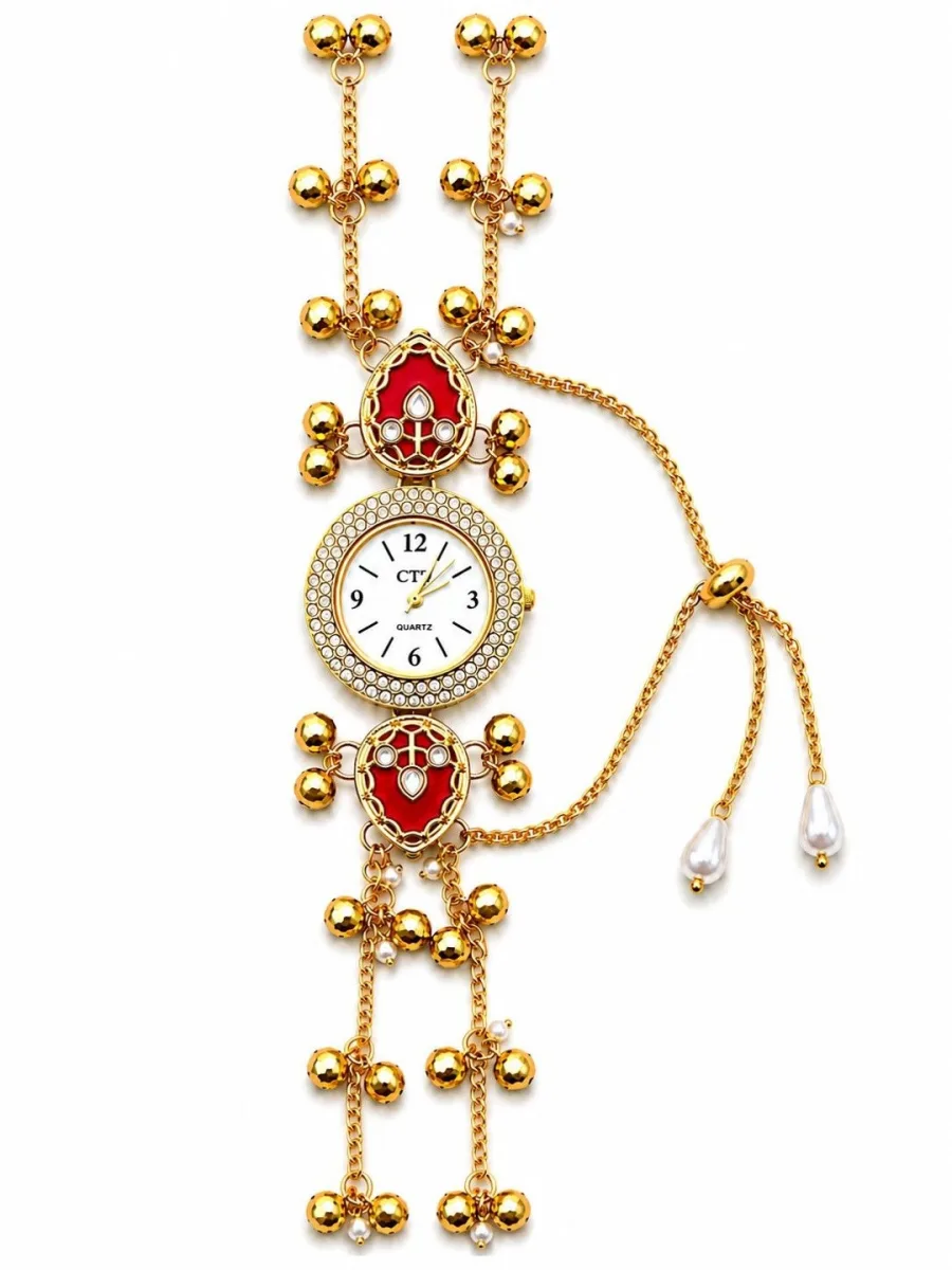 Red Meenakari Watch