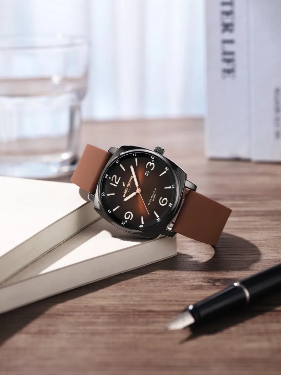 Tan Strap Analog Watch