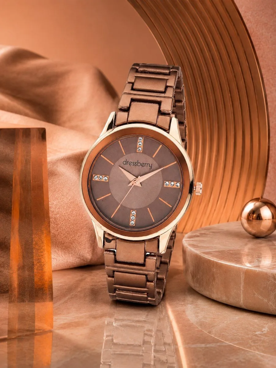Bronze Bracelet Analog Watch