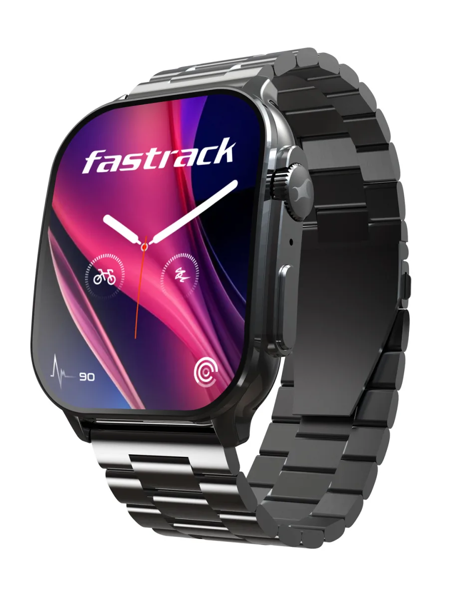Black Steel Square Smartwatch
