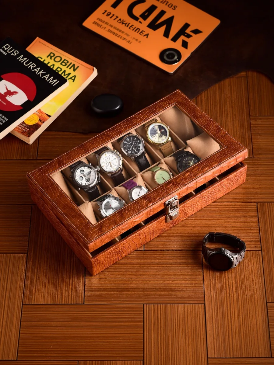 Brown Leather Watch Box