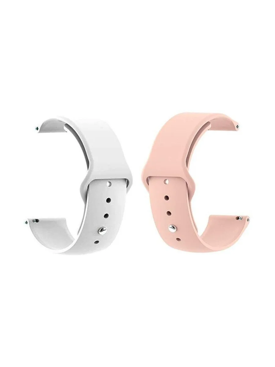 White and Pink Silicone Straps