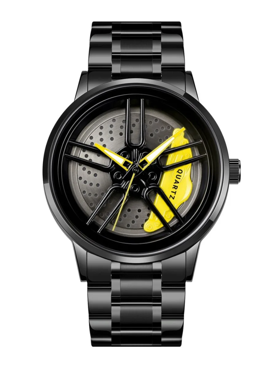 Black Steel Sport Watch
