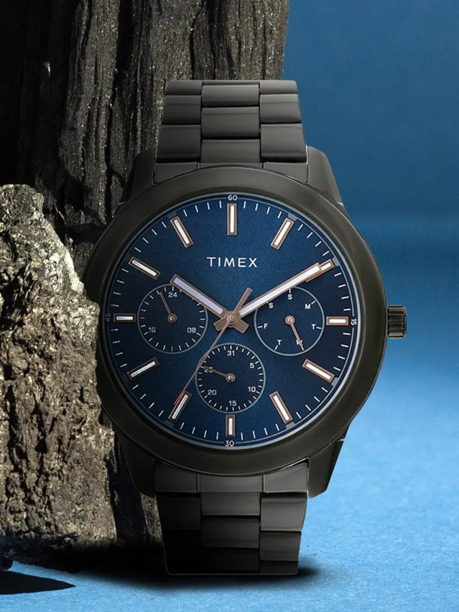 Blue Dial Steel Chronograph Watch