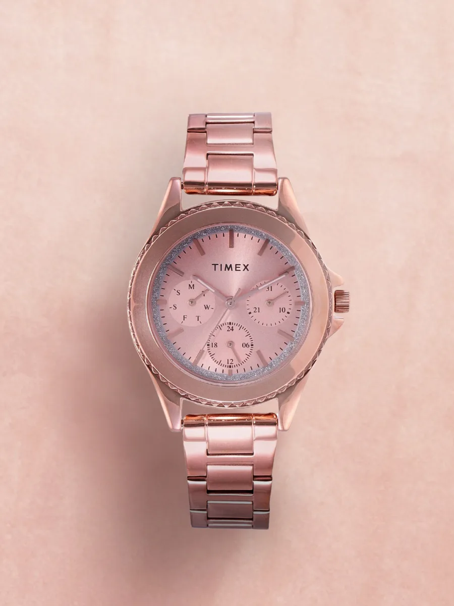 Rose Gold Bracelet Chronograph Watch