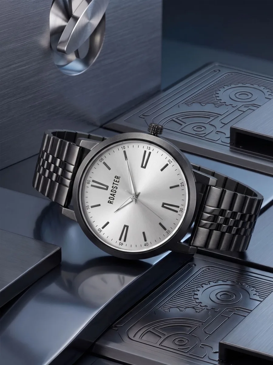 Black Steel Bracelet Analog Watch
