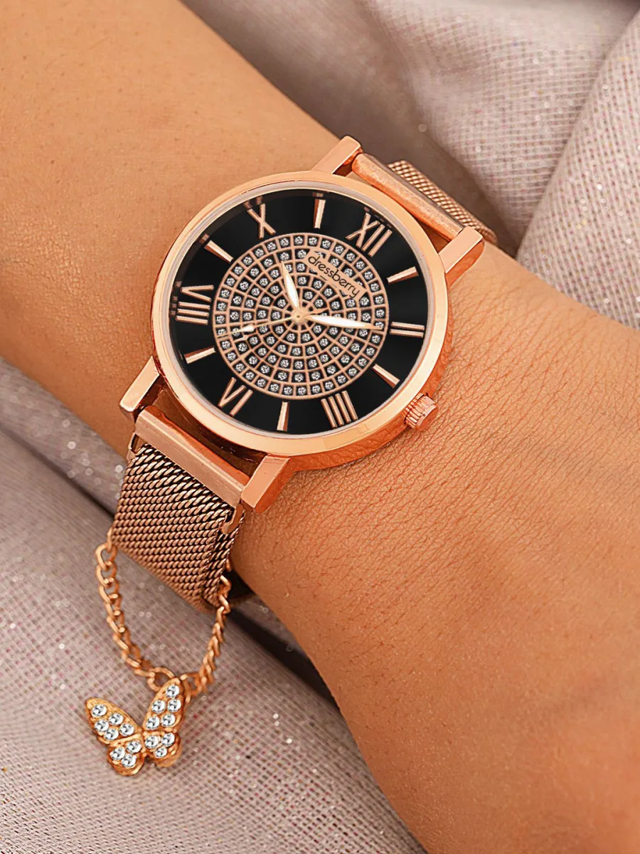 Leather Strap Analog Watch — Honey