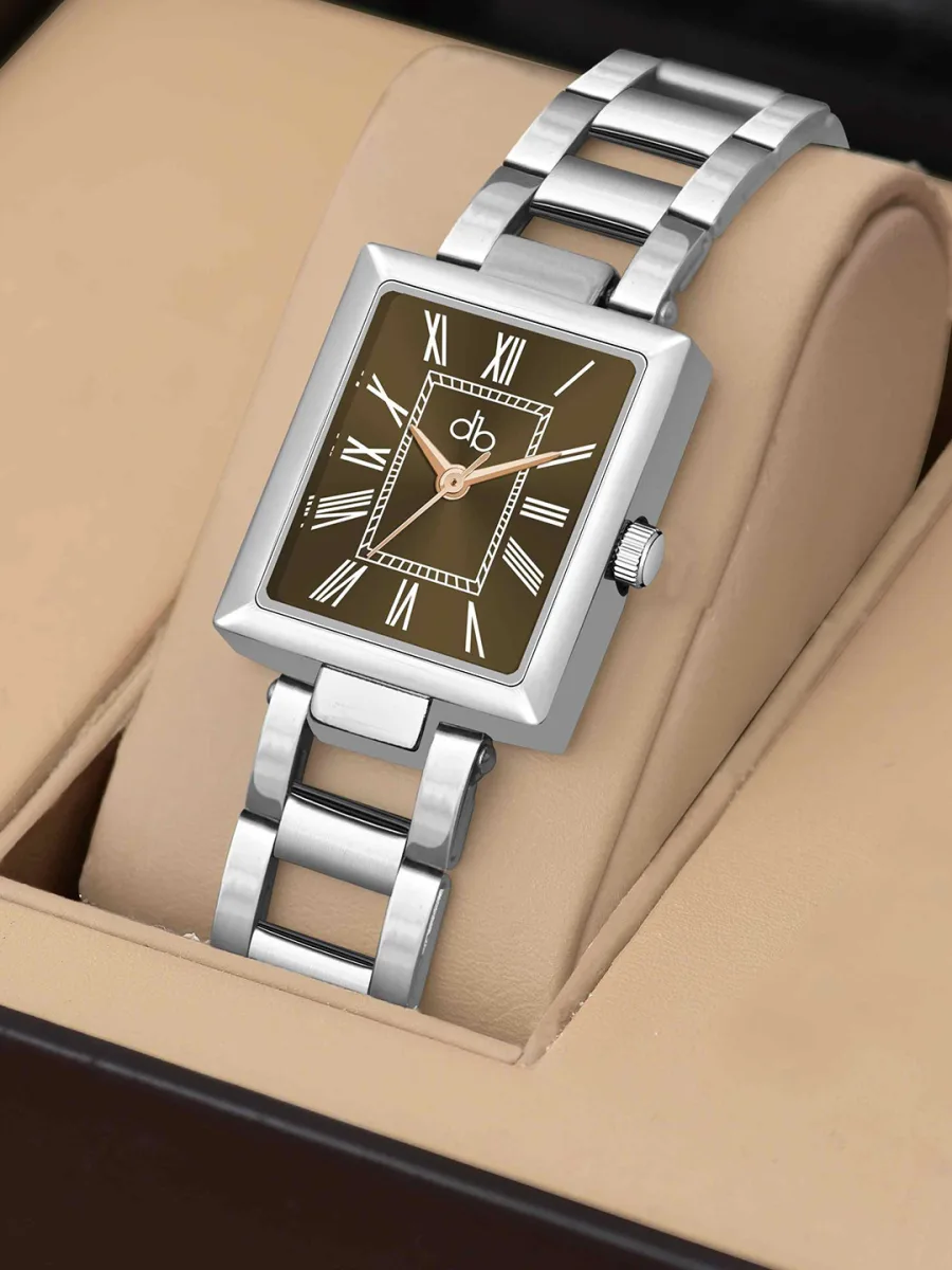 Silver Brown Bracelet Watch