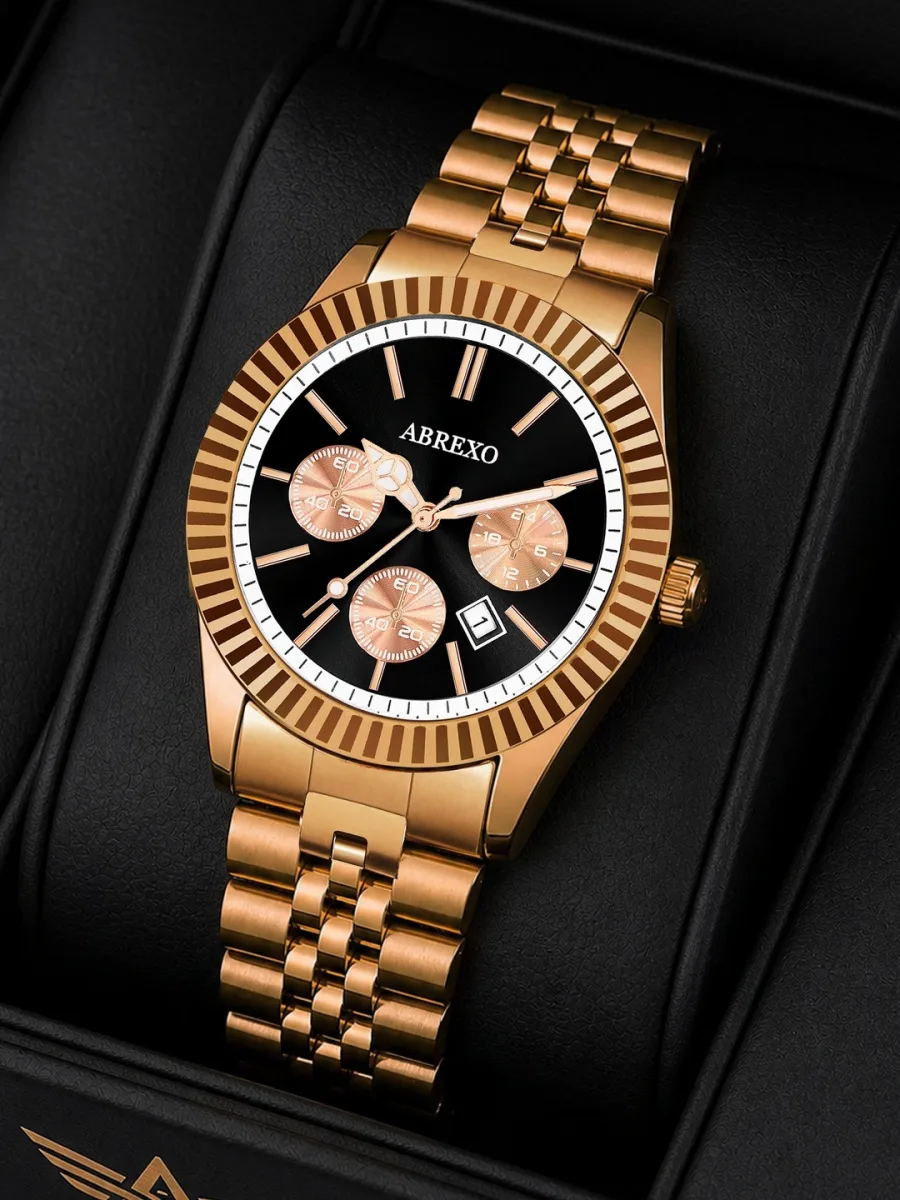 Rose Gold Chronograph Watch