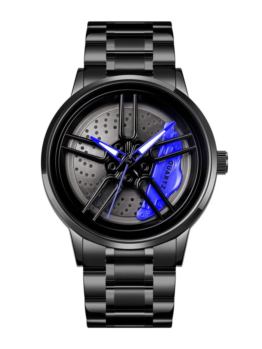 Black Steel Analog Watch