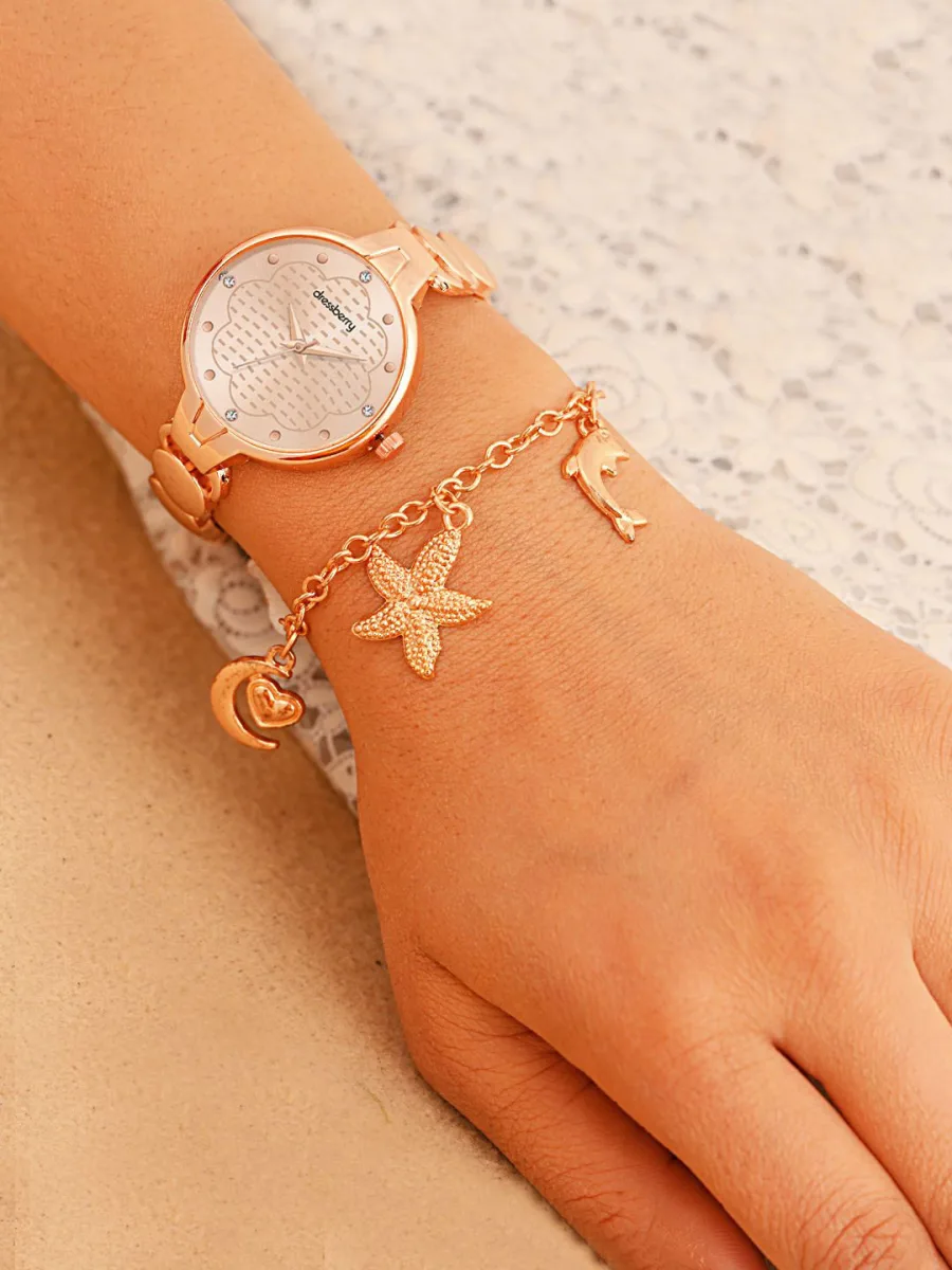 Minimalist Bracelet Watch — Blush