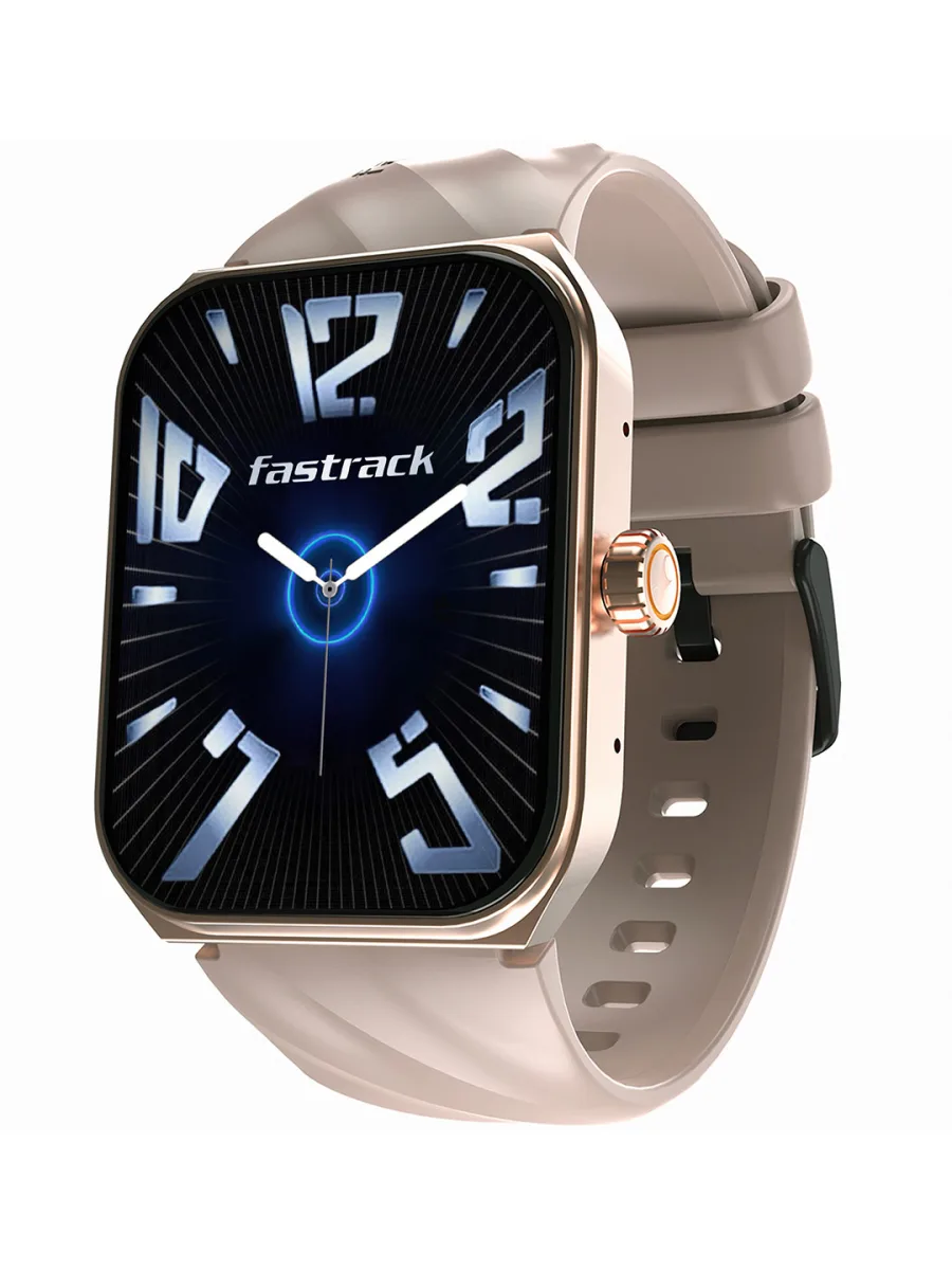 Beige Silicone Square Smartwatch