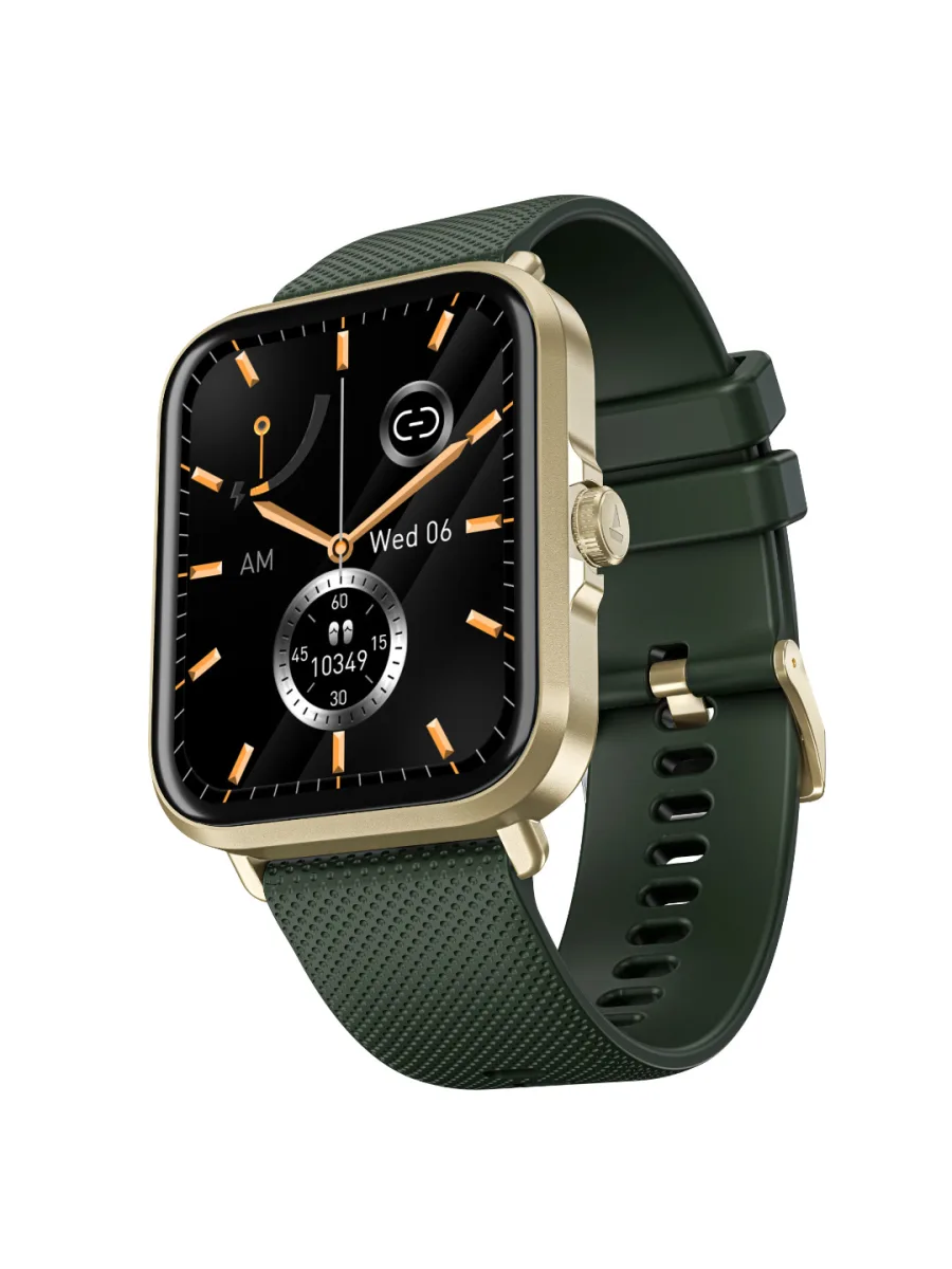 Green Silicone Square Smartwatch