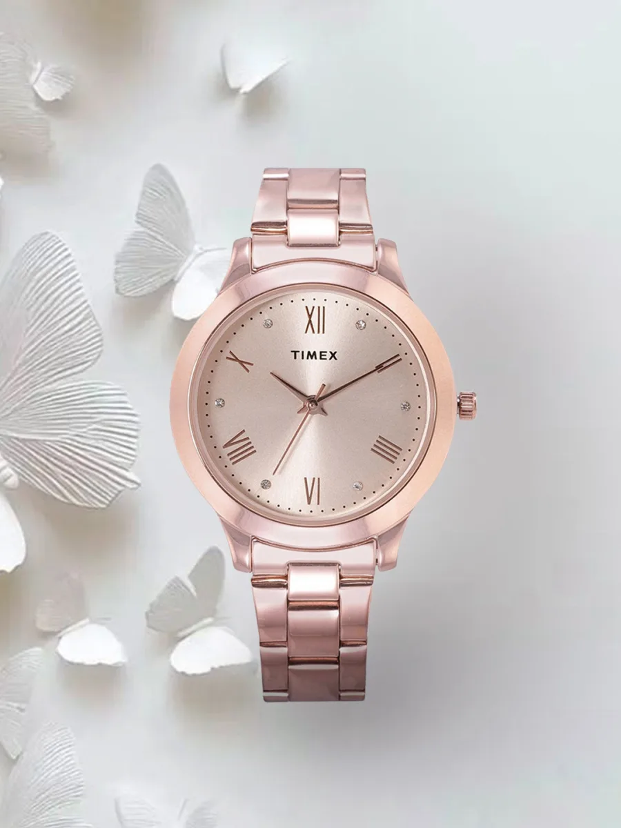 Rose Gold Steel Analog Watch