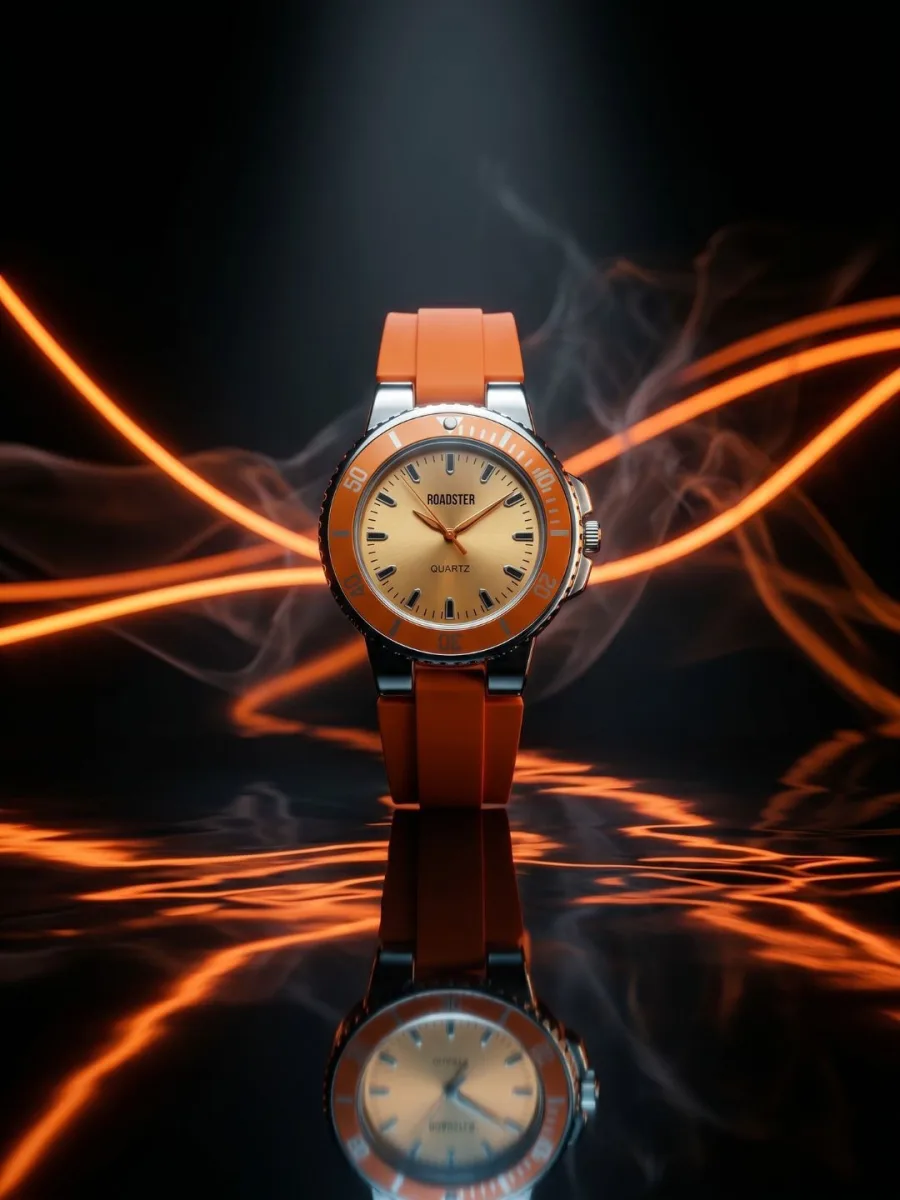 Orange Silicone Analog Watch