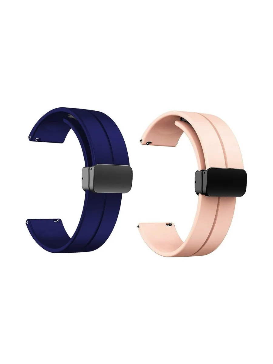 Navy & Pink Silicone Straps
