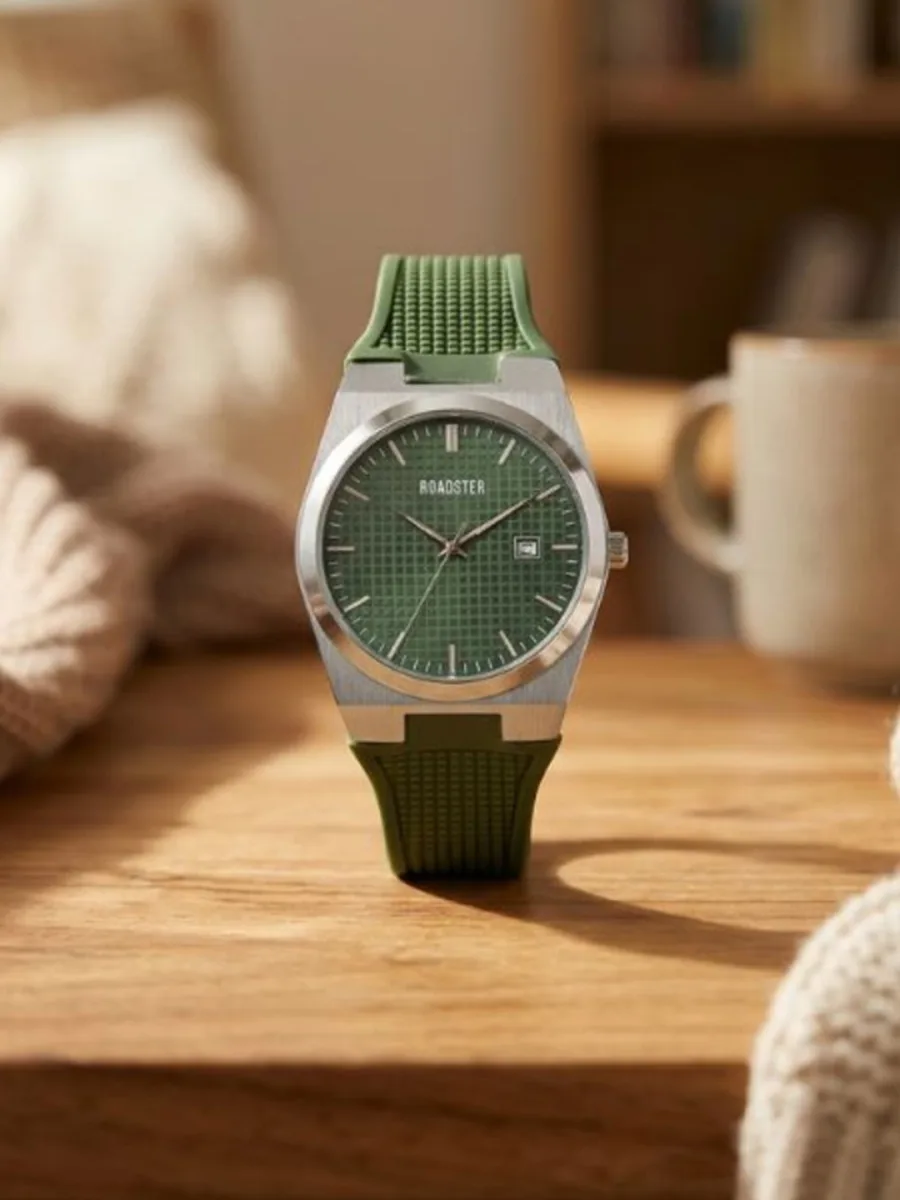Green Silicone Analog Watch