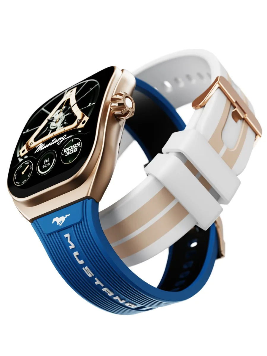 Gold-Tone Silicone Smartwatch